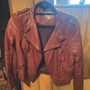 Maroon Leather Jacket